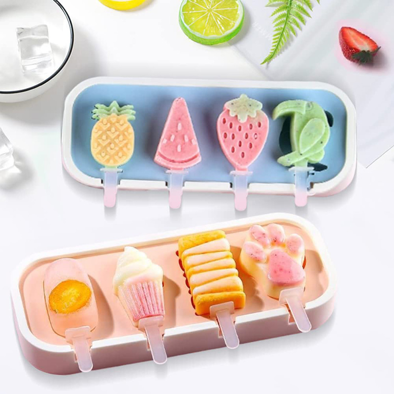 Baby Products Cream - アイスキャンデー型キッズベビーかわいい形状シリコーンミニアイスキャンデー型 BPA フリー再利用可能なアイスクリーム型アイスキャンデーメーカー自家製セット
