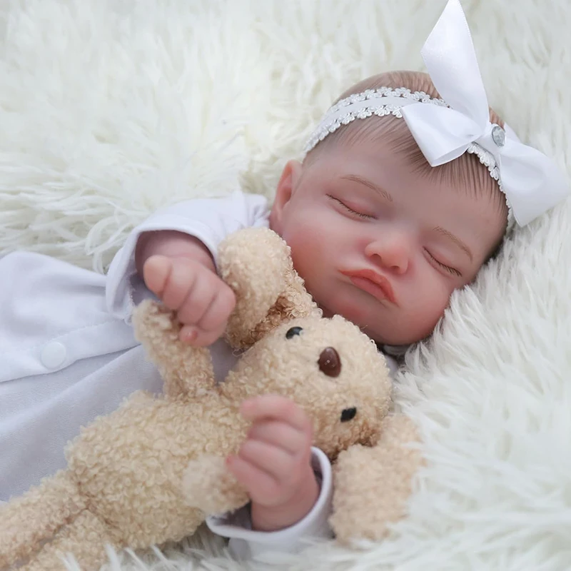 Baby Products For Skin - ロザリー-生まれたばかりの赤ちゃんのための眠っている人形,手の誕生,多くの静脈のある肌の絵,女の子のための,45cm