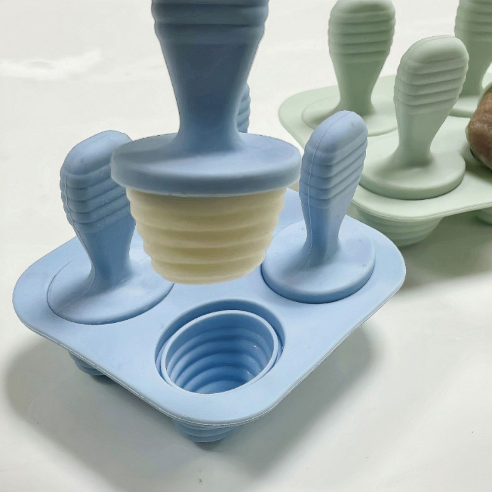 Baby Products Cream - ベビーシリコンアイスクリーム型、再利用可能な無毒のアイスキューブトレイ、自家製冷凍おやつ、母乳保存、キッチン用