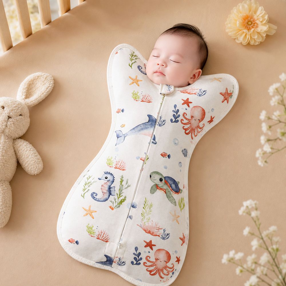 コットン製ベビーおくるみブランケット、驚愕防止ジッパー付き、 - Baby Sleep Sack のレビューと価格