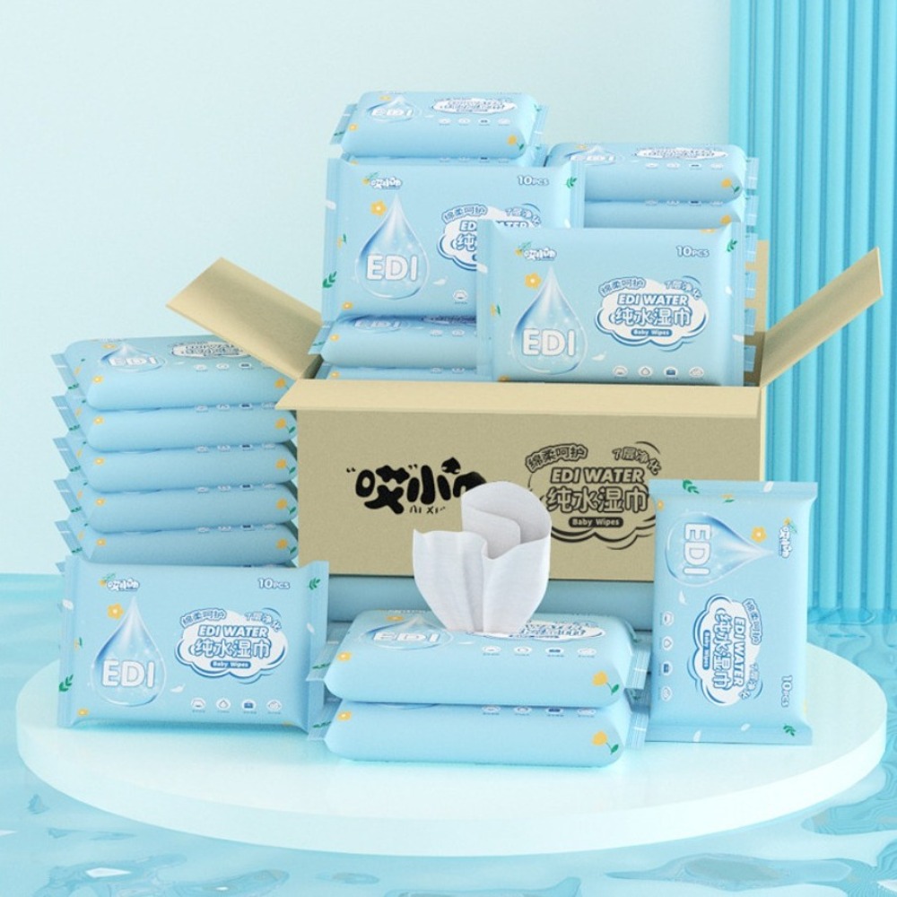 使い捨ての布製ベビーワイプ,ポータブル,純水ケアツール,新品 - Baby Products For Skin のレビューと価格
