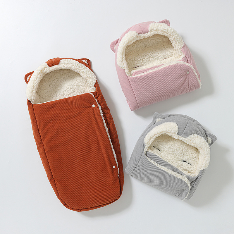 秋冬用厚手暖かいベビーフード付き寝袋ラムウール新生児用おくる - Baby Sleep Sack のレビューと価格