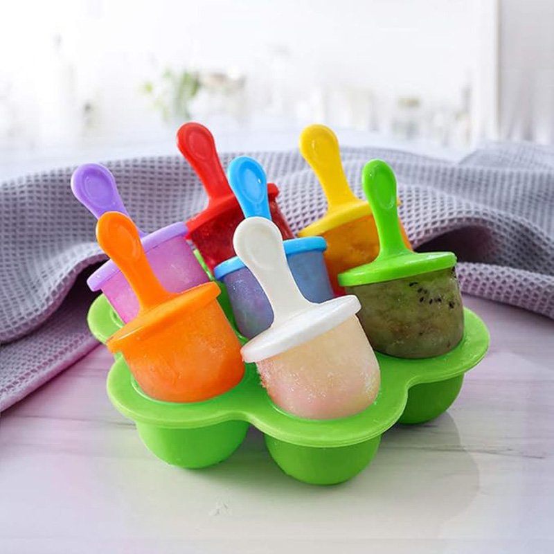 1個 7穴 DIY アイスクリーム型 シリコン製 アイスクリ - Baby Products Cream のレビューと価格